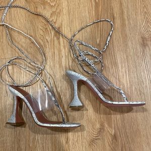 Amina Mauddi Zula Ayer Snake Print Thong 6 white beige